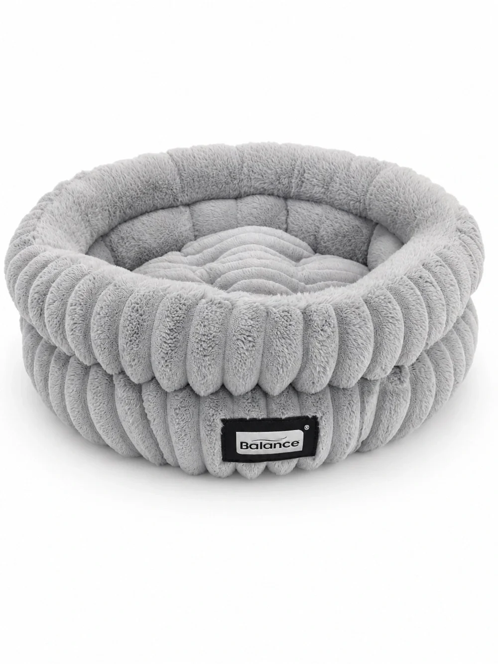 Balance Washable Round Plush Faux Fur Pet Bed Cat / Small Dog